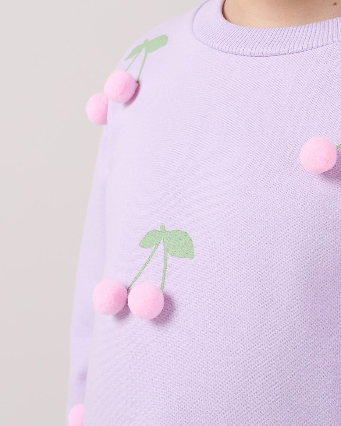 Pompom Cherries Tulle Dress