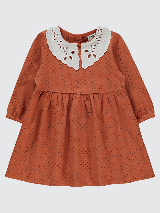 Brown Collared Dress