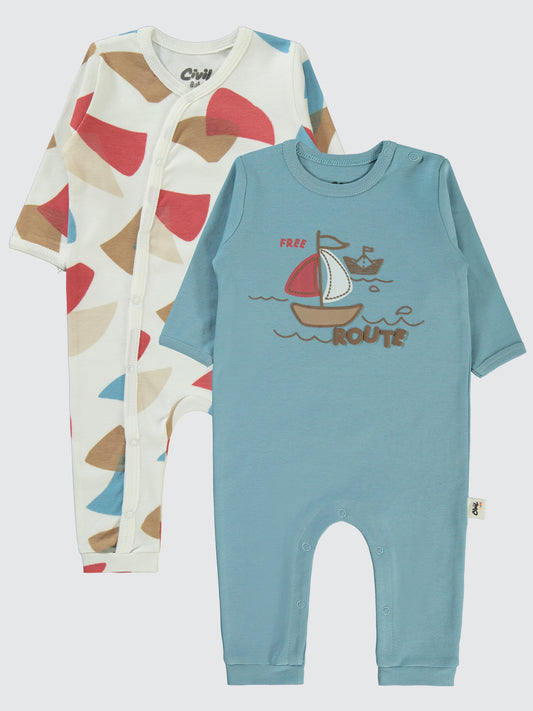 Set of 2 colored Jumpsuits