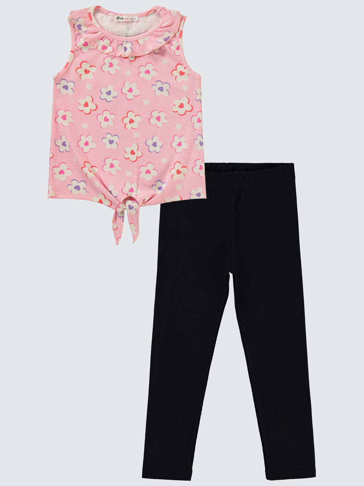 Flowers front tie set