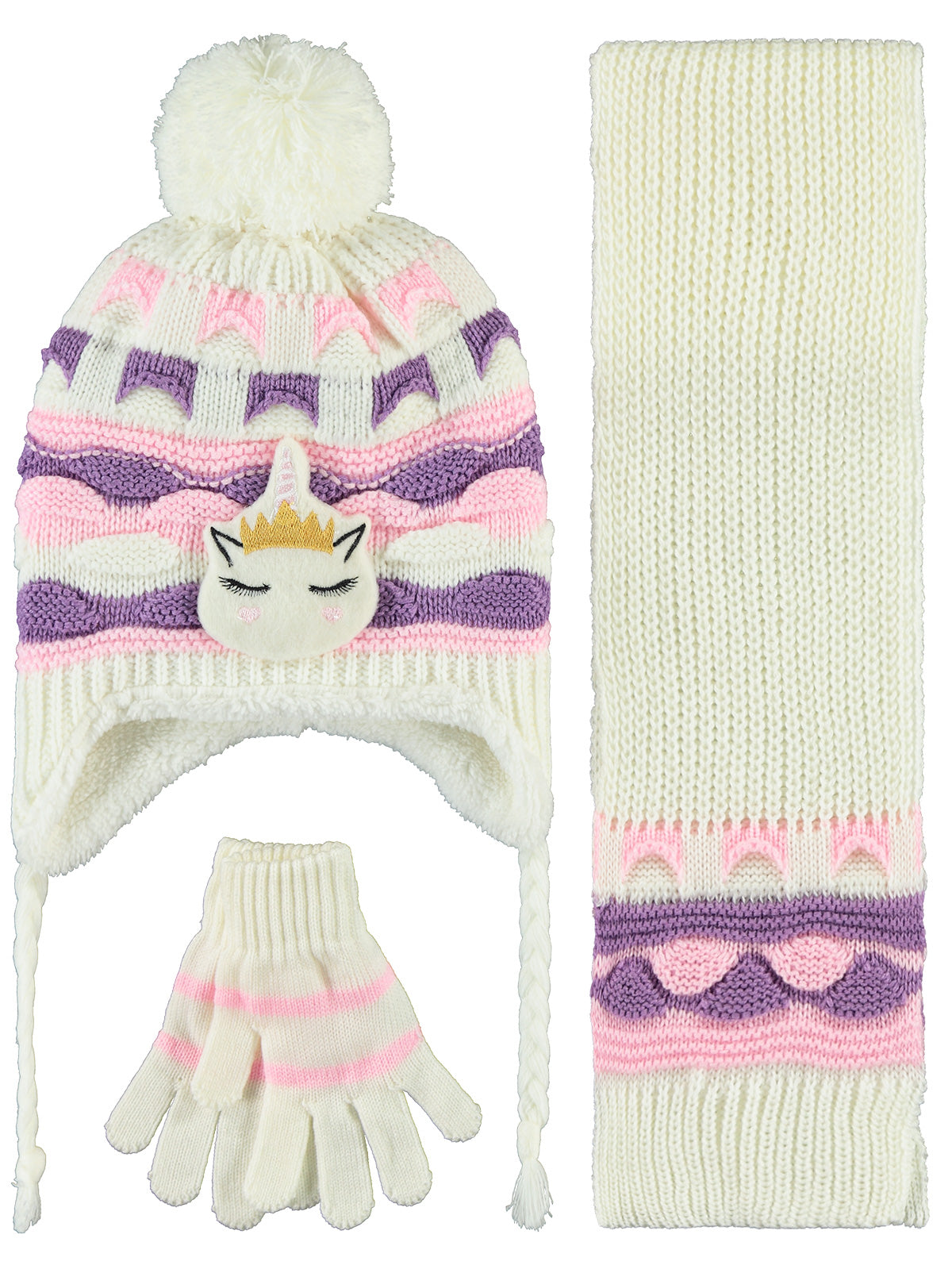 Unicorn Winter Hat Set