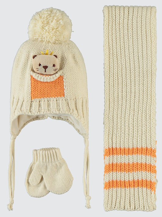 Baby Lion Winter Hat Set