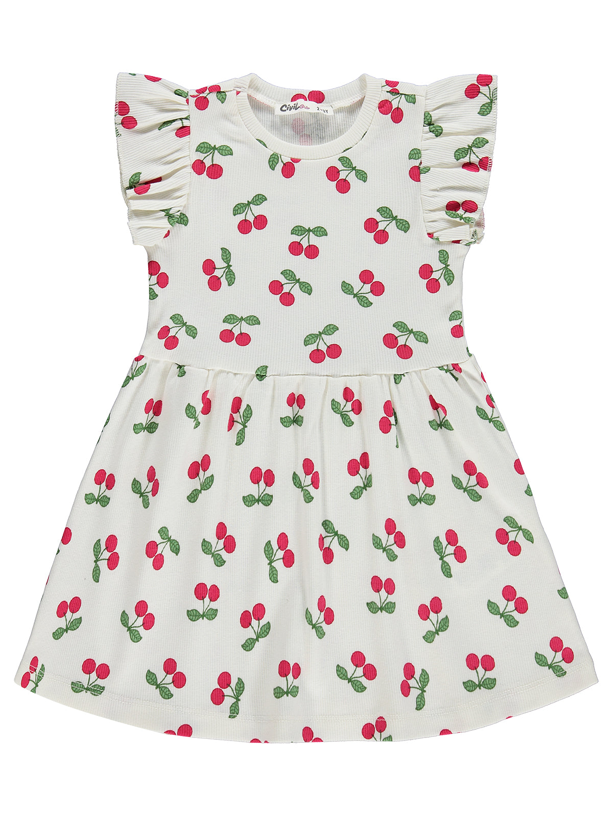 Ribbed cherries dress 🍒