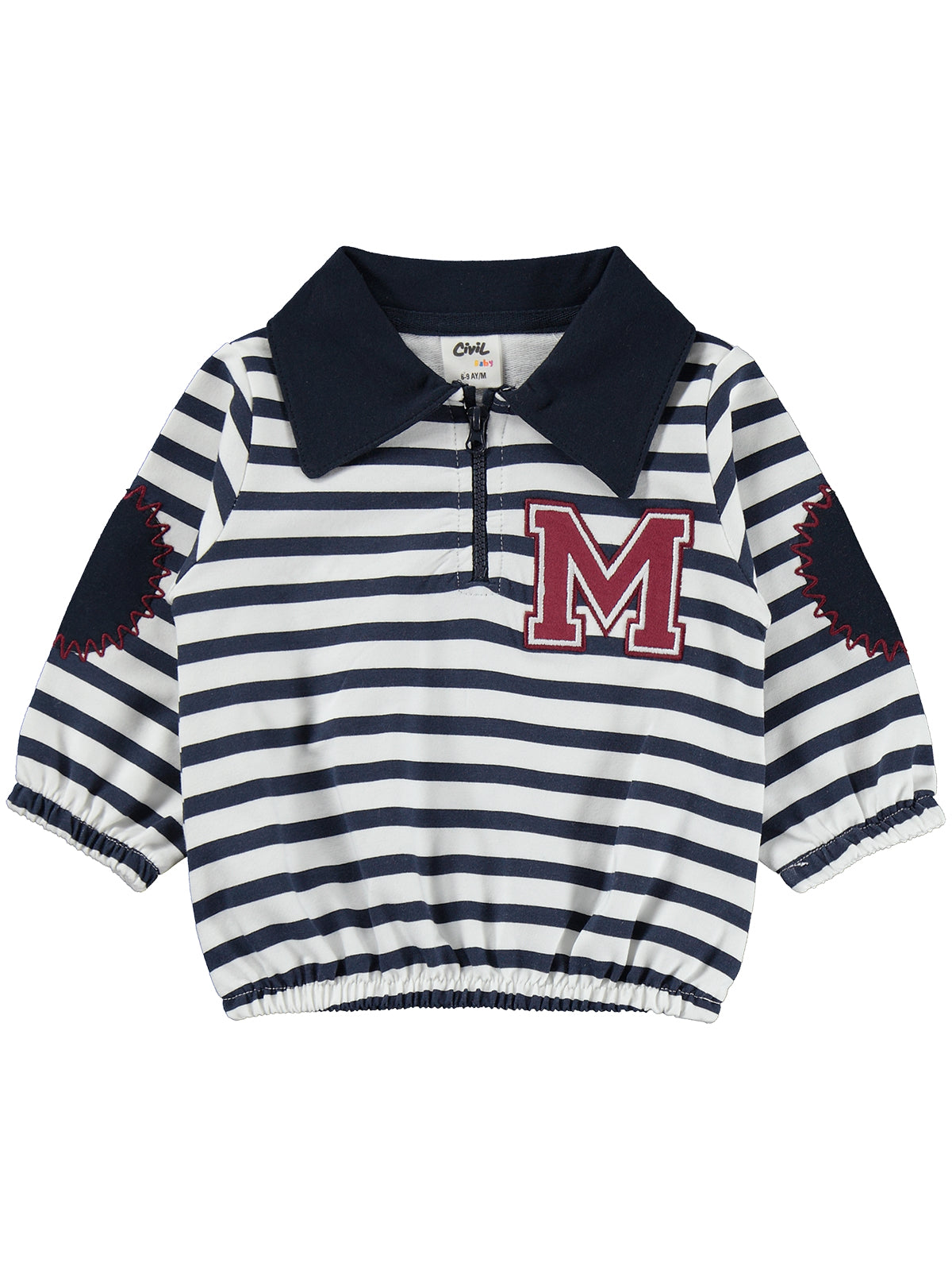 Polo Navy Striped Baby Set