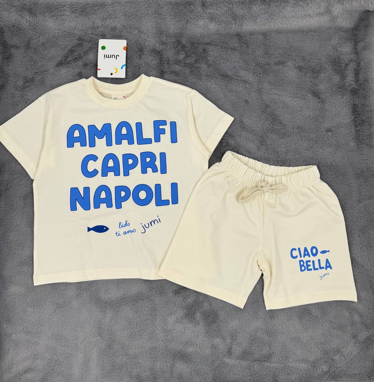 Amalfi Capri Napoli Summer Set – Cream & Blue