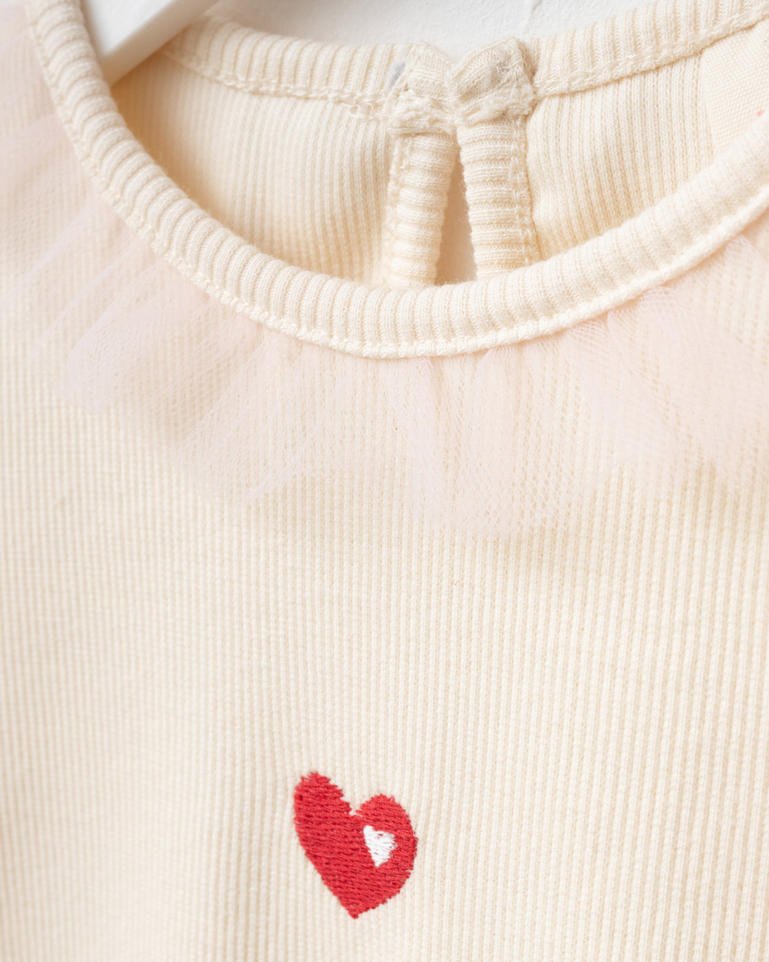 Pink & Red Hearts Tulle Dress + Hair Accessory