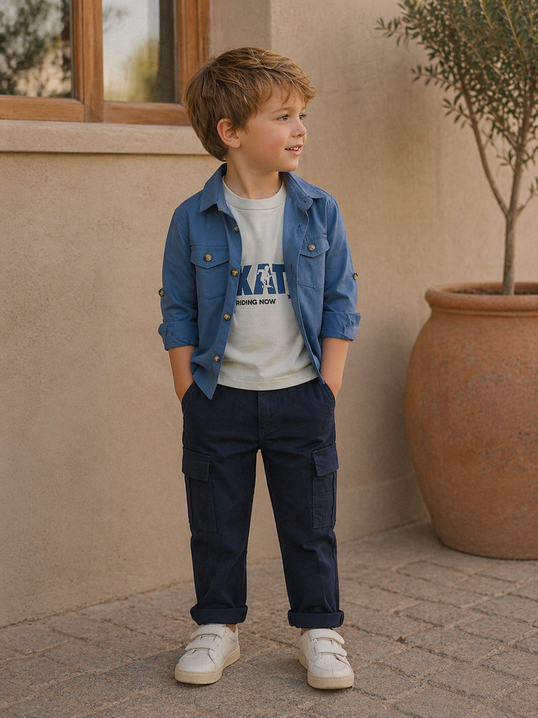 Cargo, Tshirt and Shirt Set