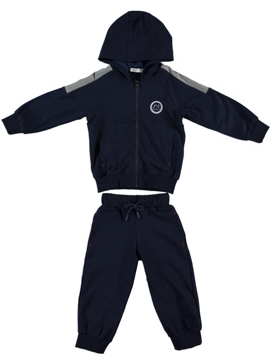 Navy Hooded Tracksuit Set