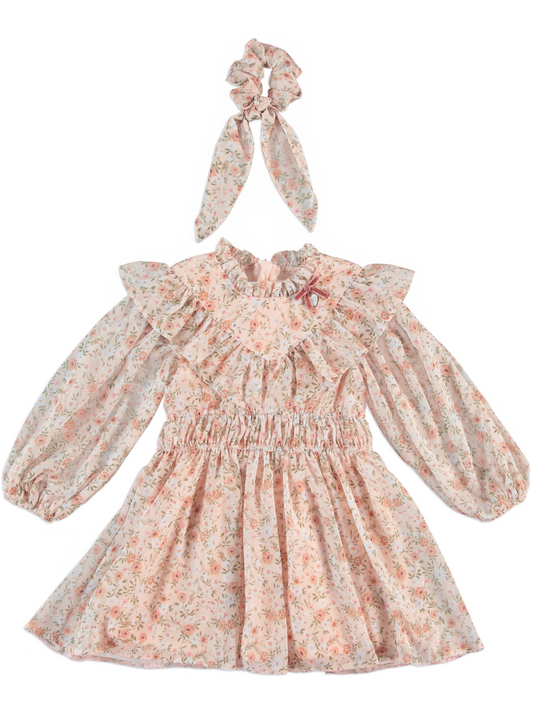 Monnarosa Milano “Rosalie Garden” Dress with Matching Scrunchie