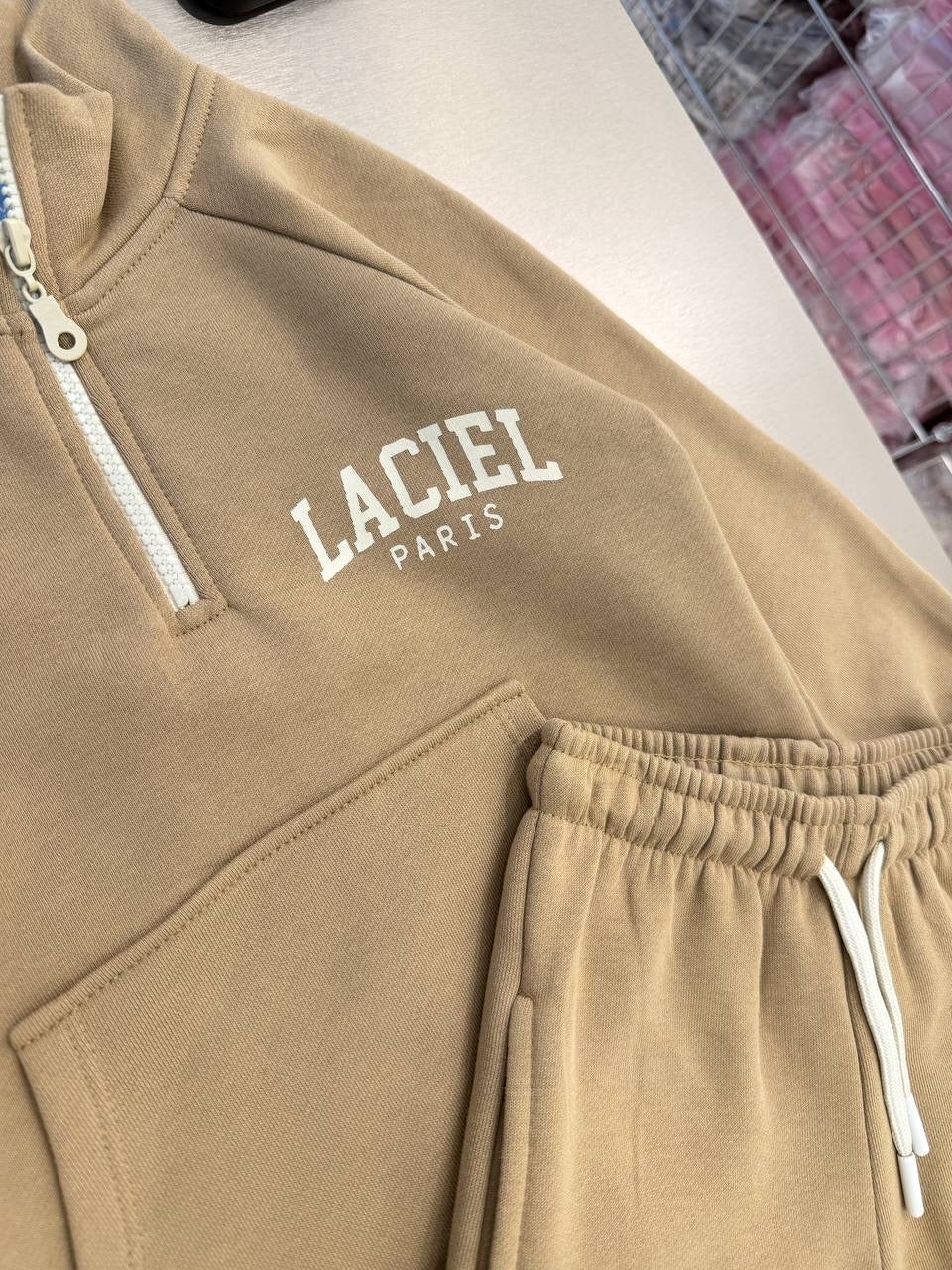 Laciel Beige Tracksuit Set