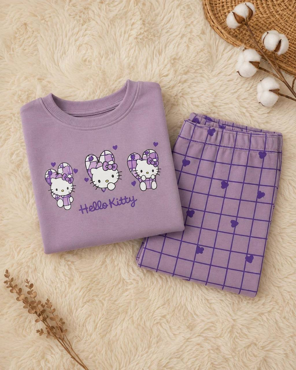 Purple Hello Kitty Wide Leg Set