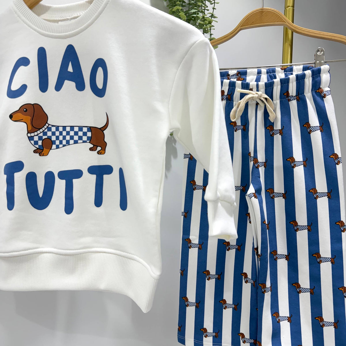 Ciao Tutti Dog Striped Set