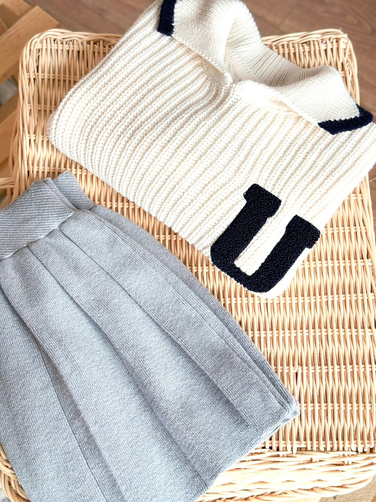 Classic Skirt & Knit Set