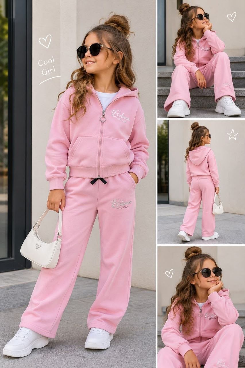 Pink Zipper Tracksuit