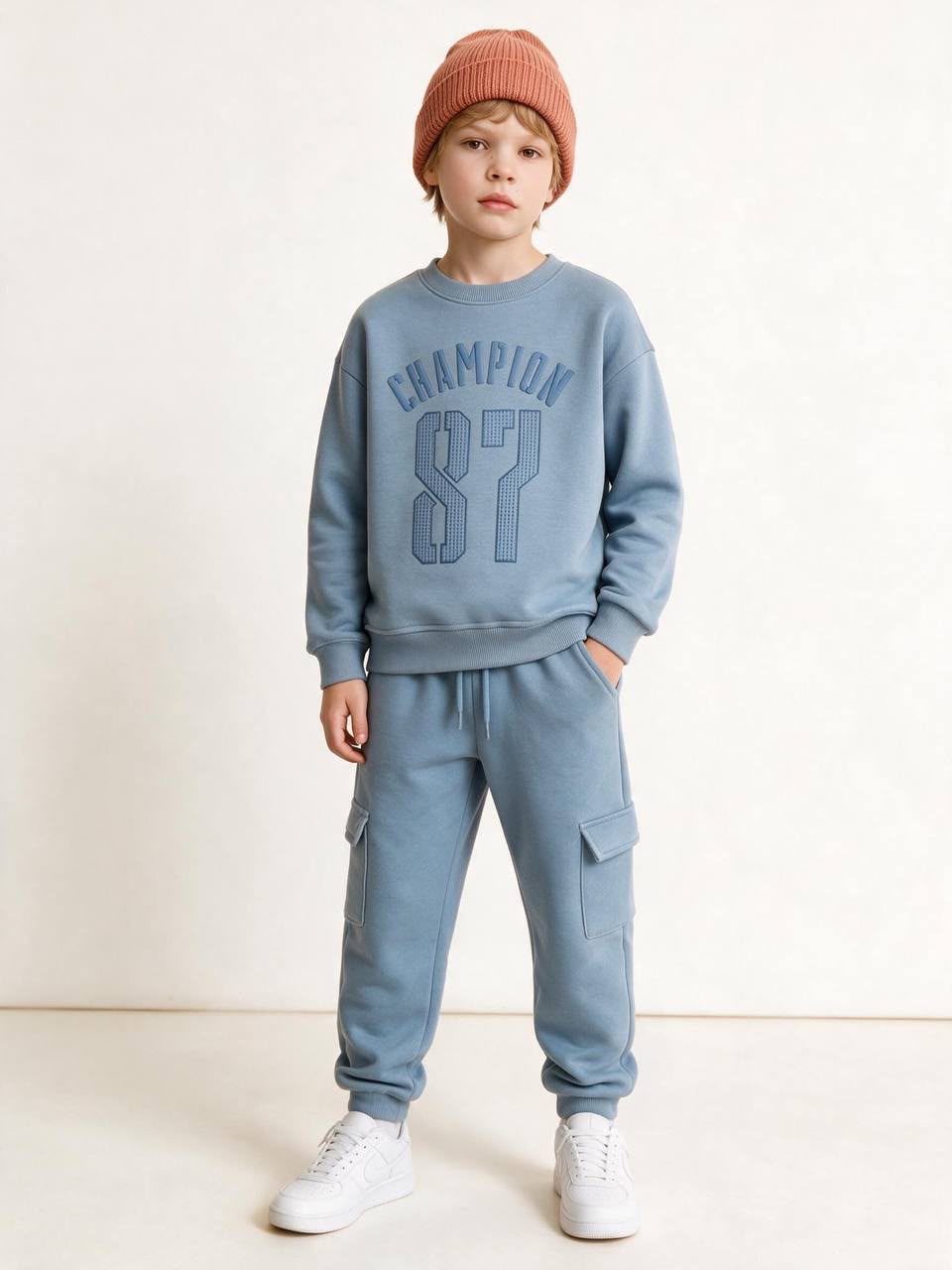 Blue 87 Cargo Fleece Set