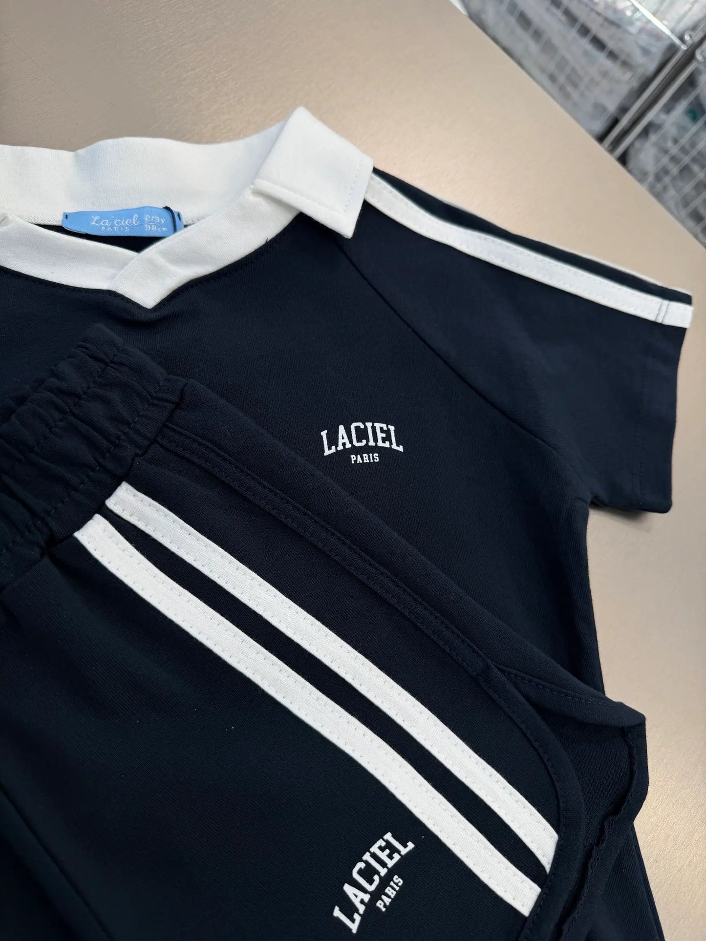 Polo Collar Navy Blue set