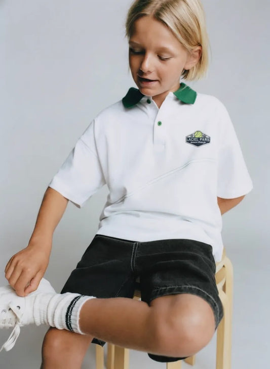 Polo and Denim Shorts Set