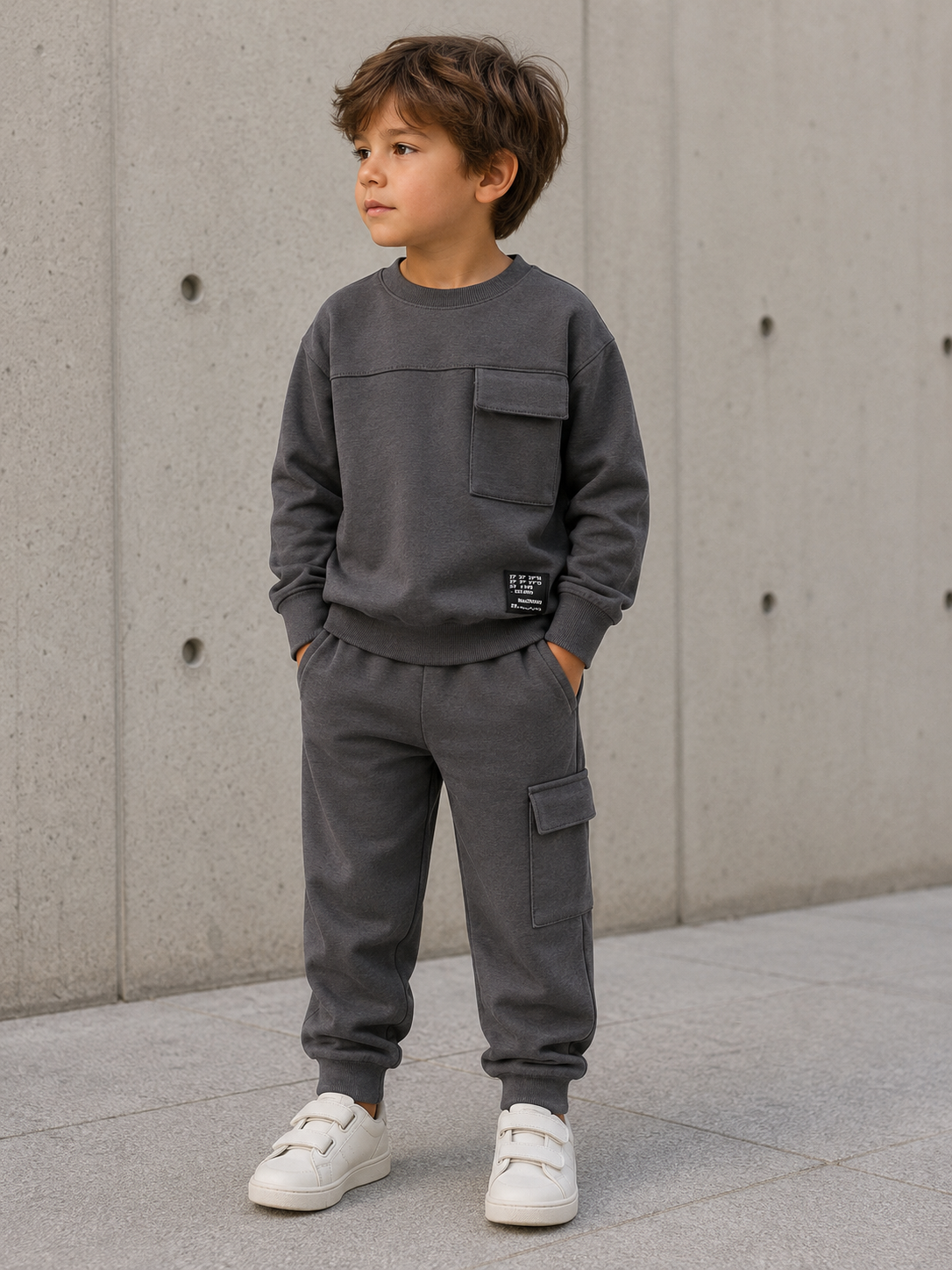 Gray Cargo Tracksuit