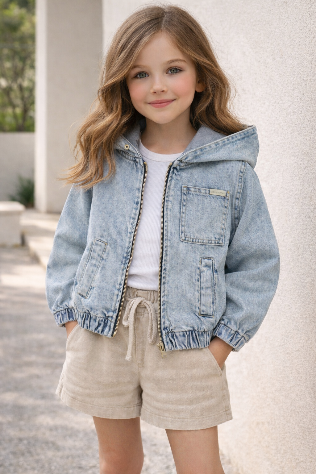 Denim Hooded Jacket