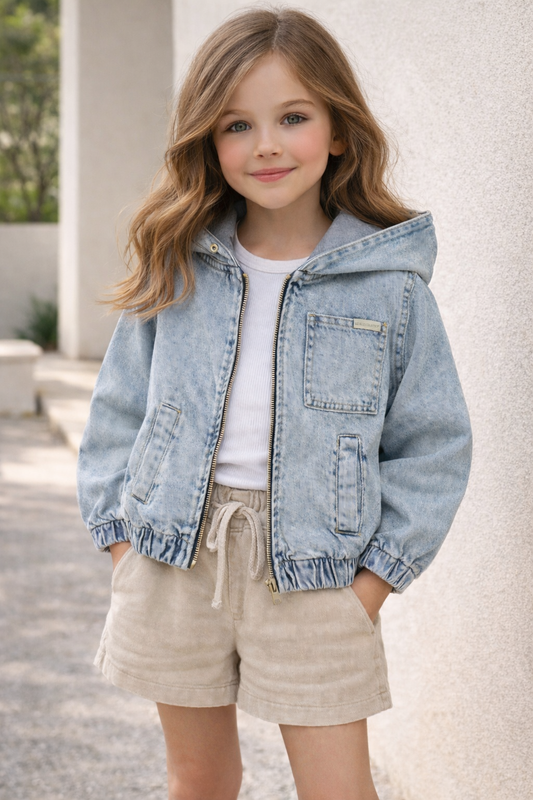Denim Hooded Jacket