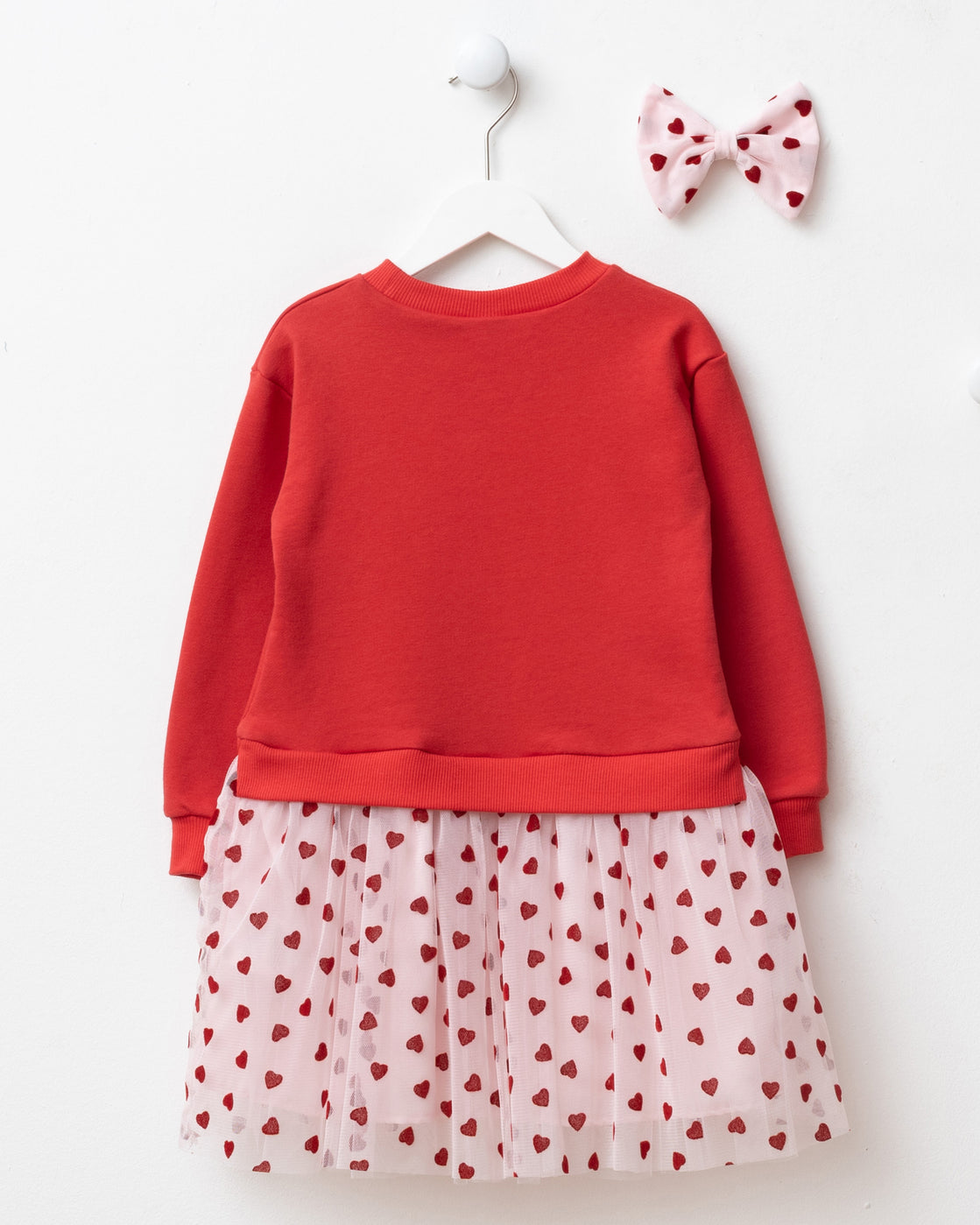 Red Bow & Hearts & Hair Accessory
