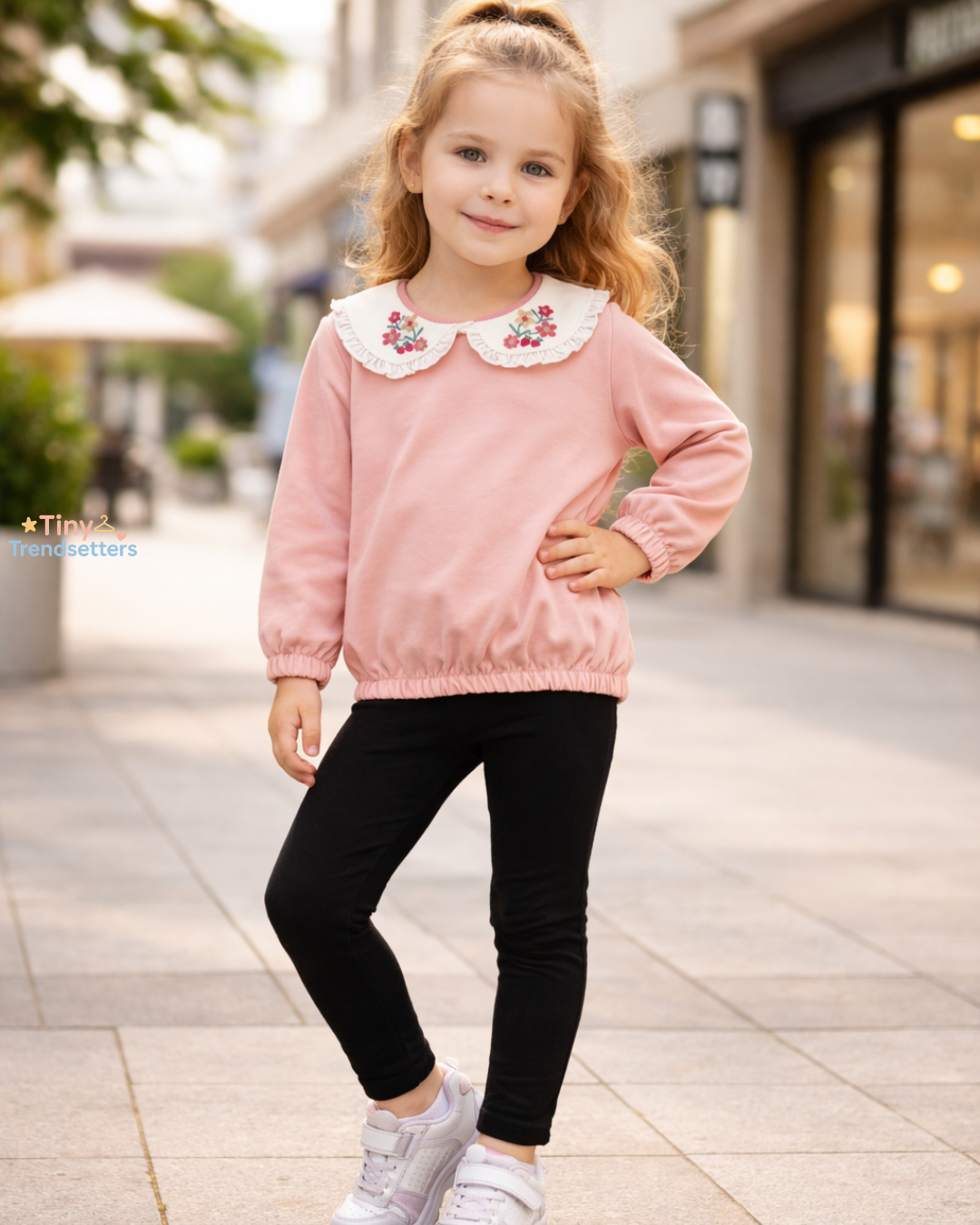 Collared Sweatshirt and Legging Set