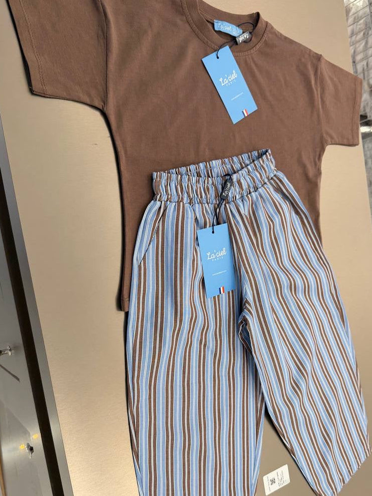 Mocha Stripe Balloon Set