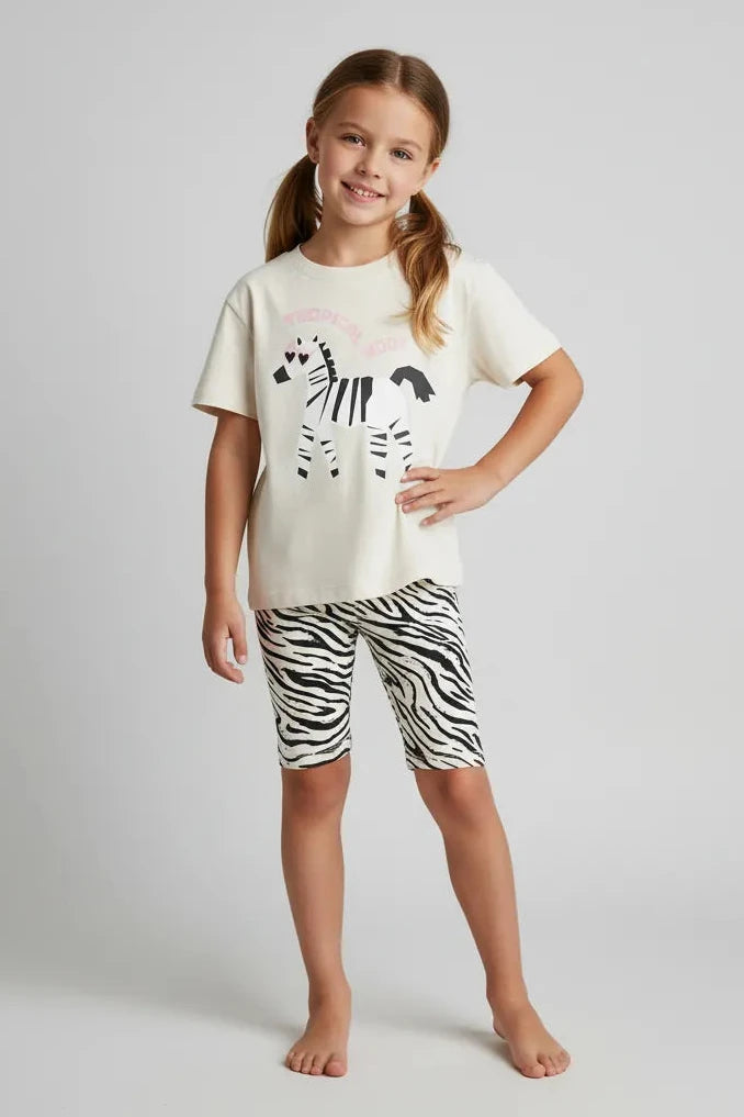 Tropical Zebra Biker Set