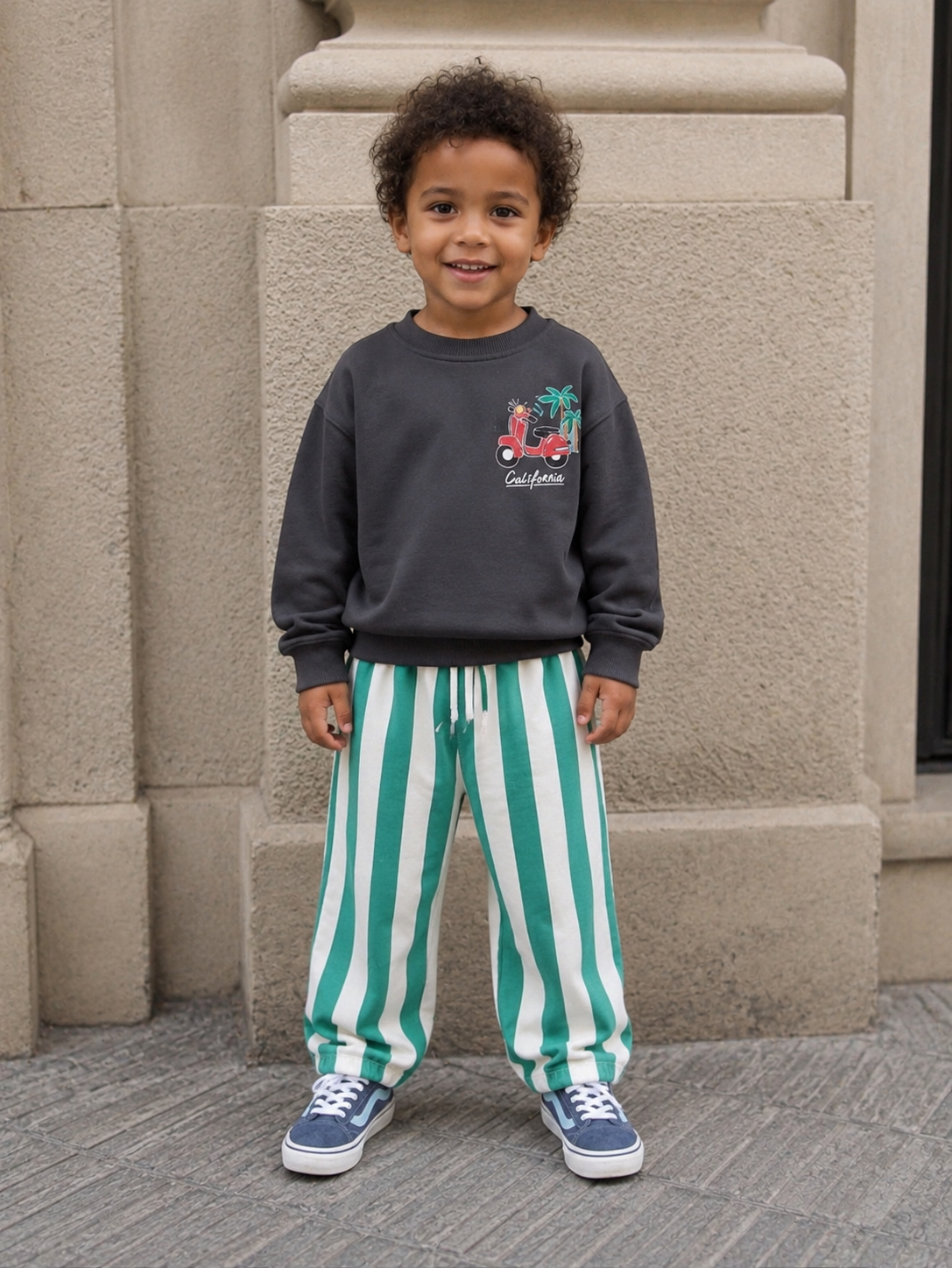 California Striped Pants Set