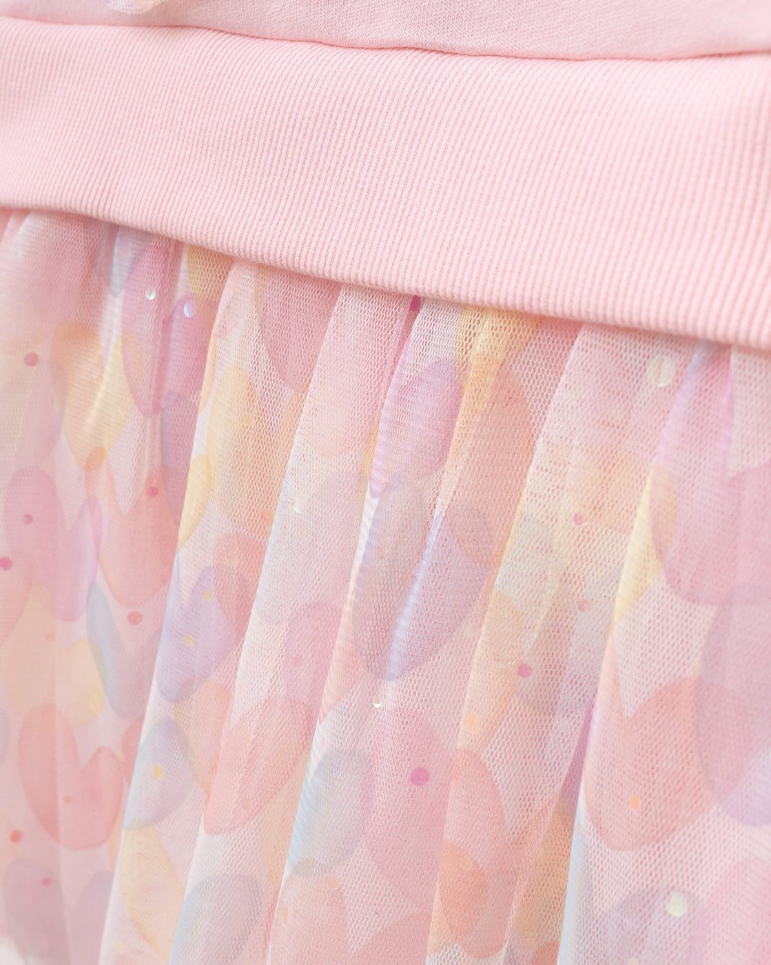 Pink Rainbow Bows Tulle Dress