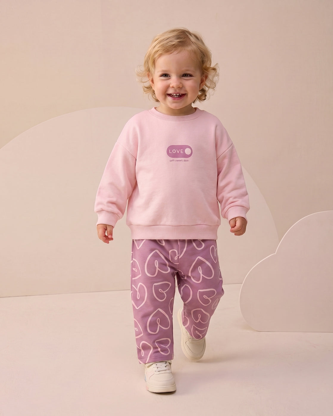 Pink Love On Wide Leg Set
