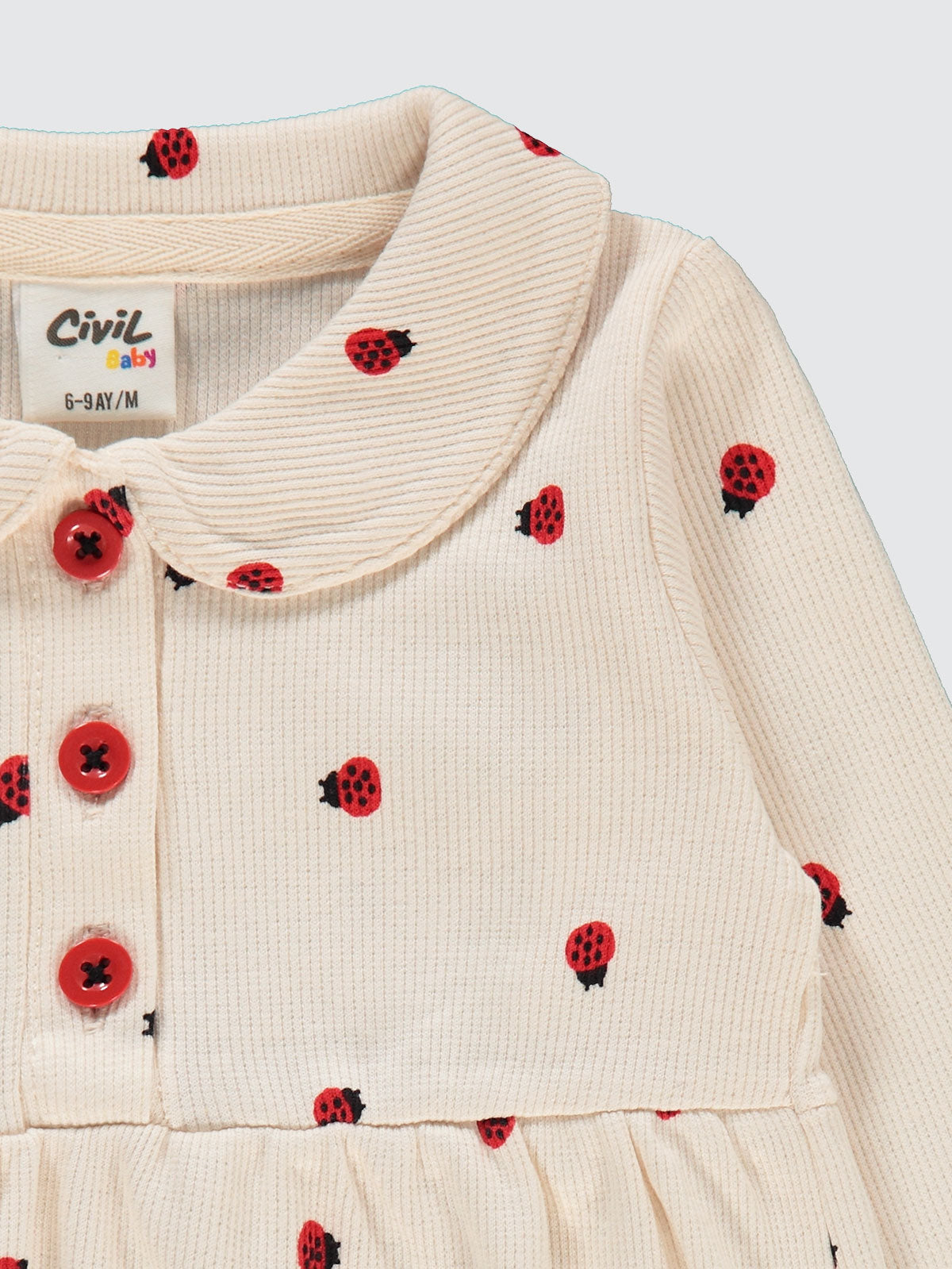 Ribbed Lady Bugs Dress