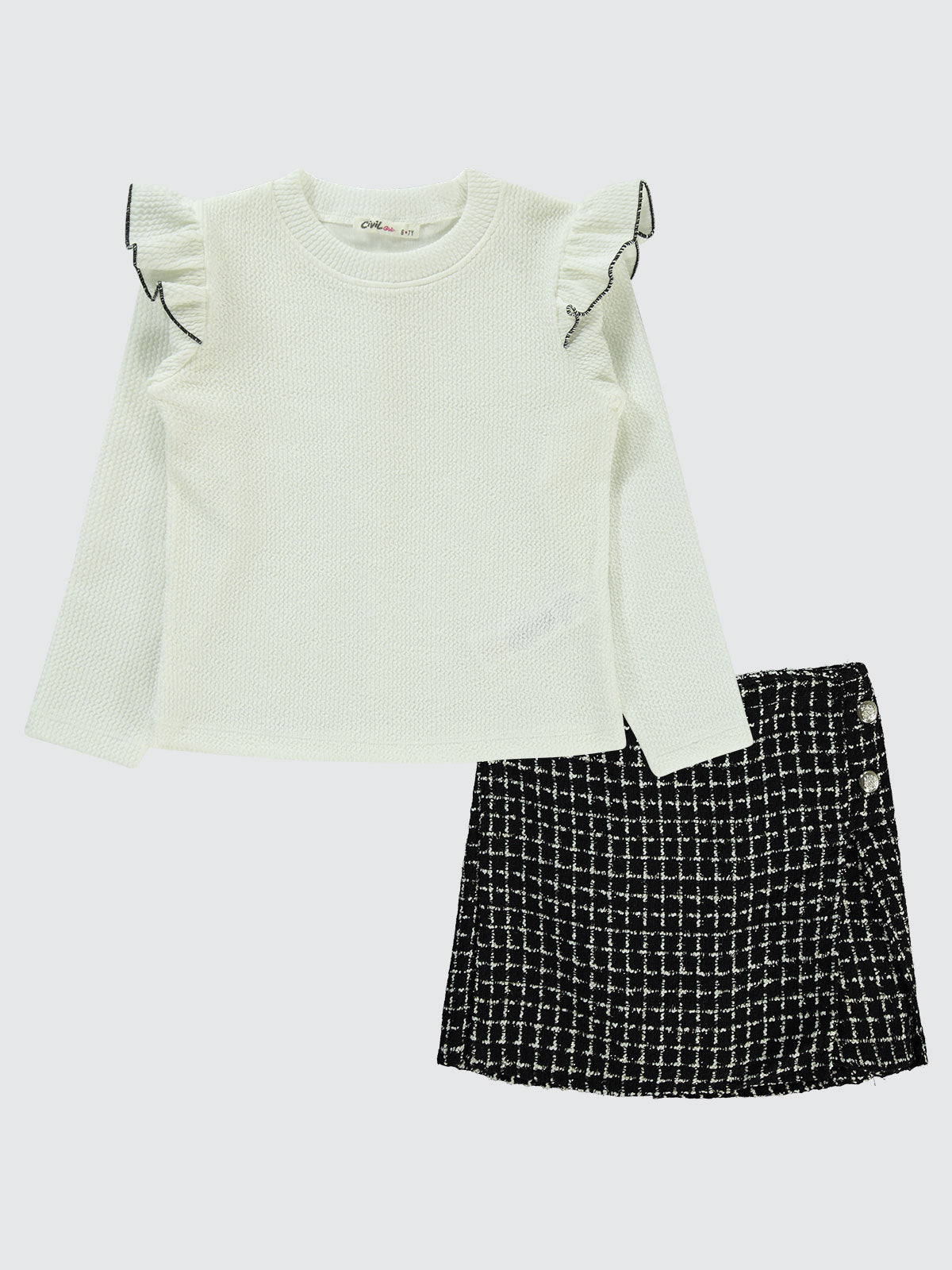 Tweed Shorts Set