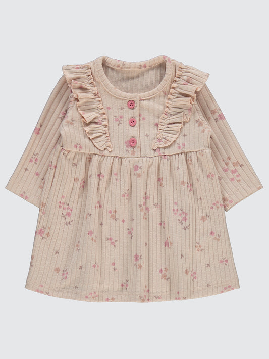 Ribbed Frills Dress