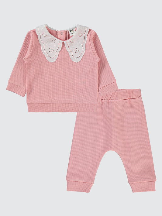 White Collar Pink Set