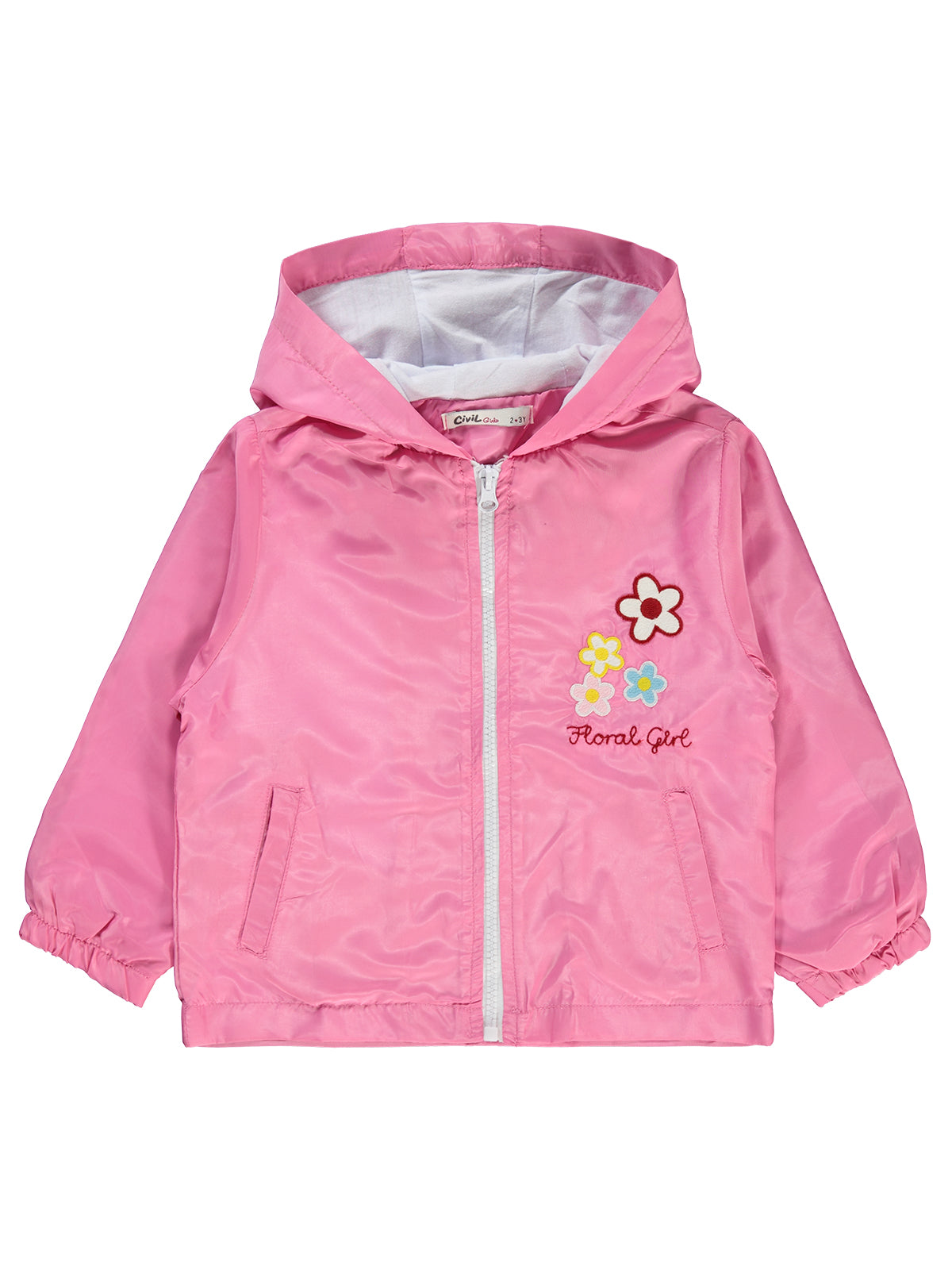 Pink Floral Girl Raincoat