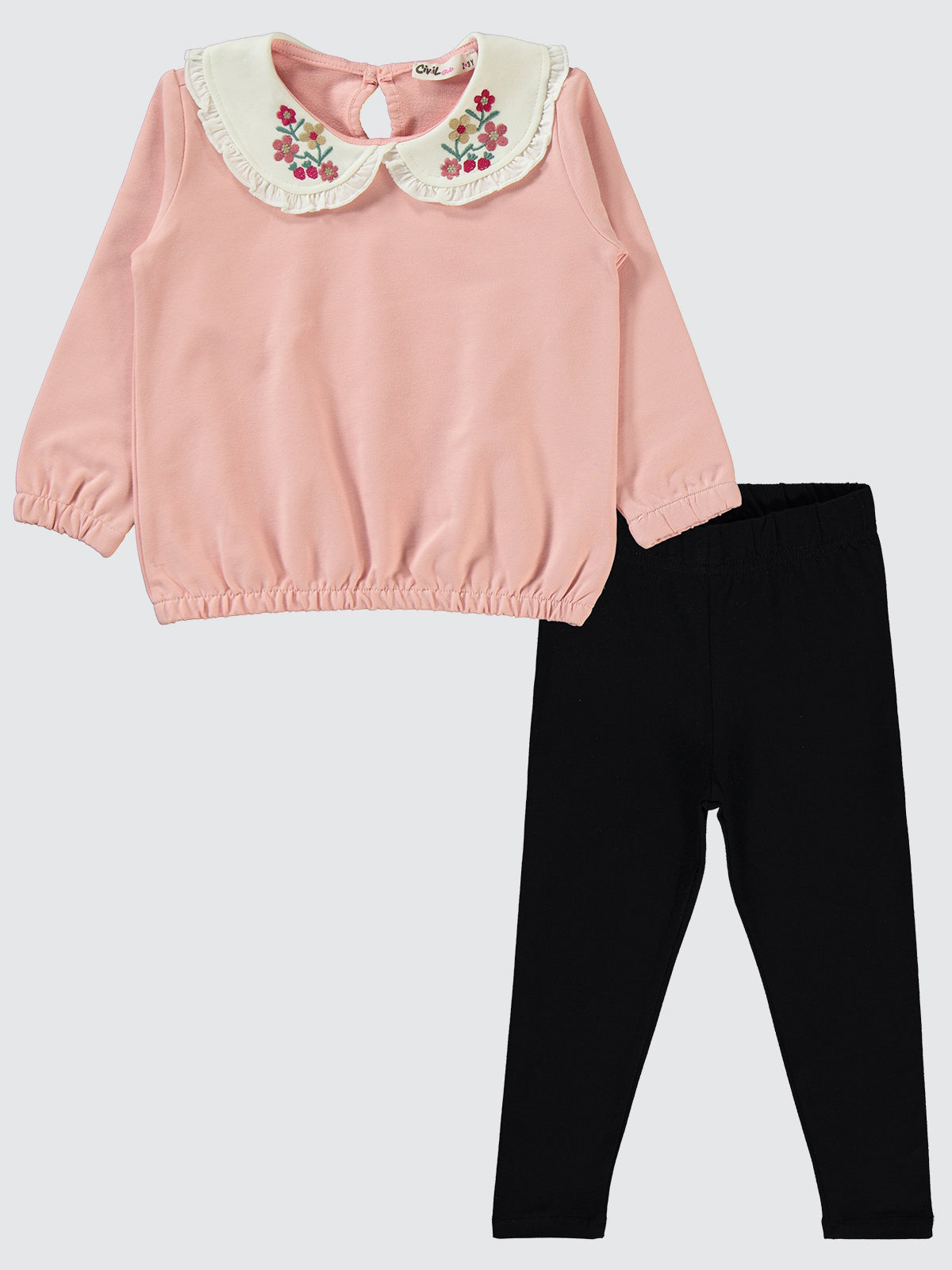 Collared Sweatshirt and Legging Set