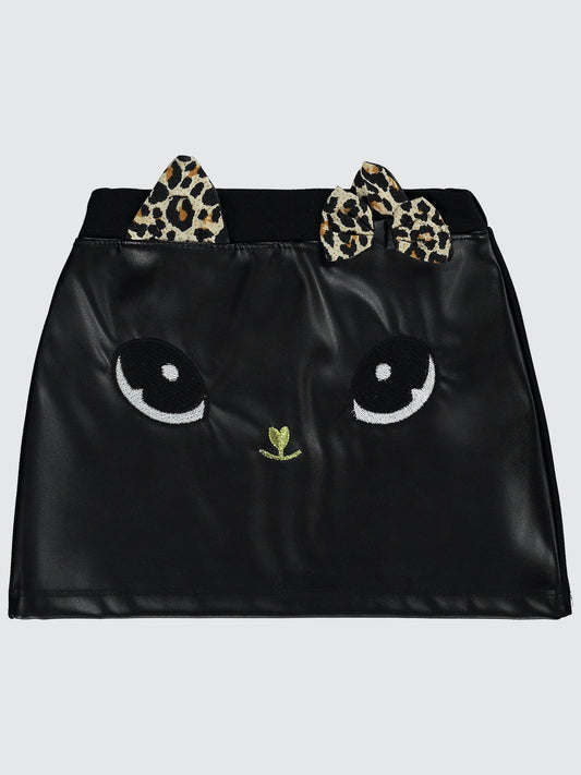Cat Leather Skirt