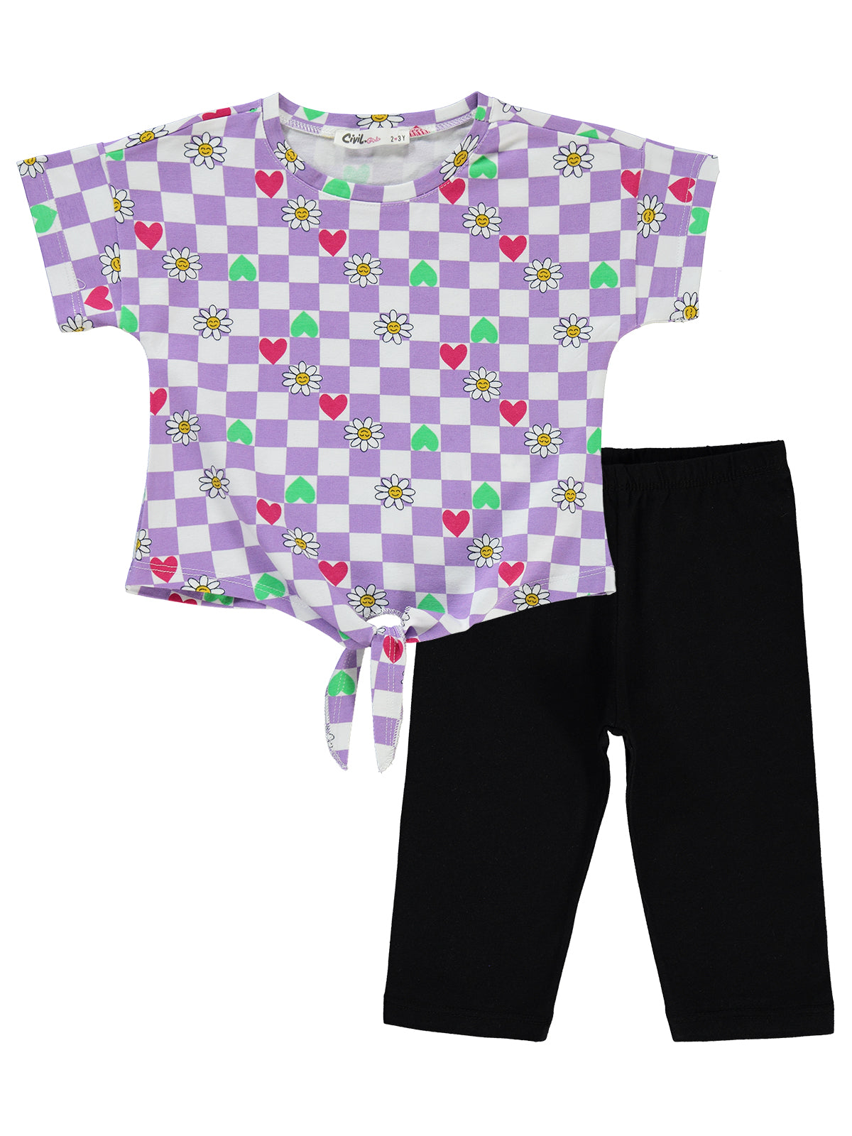 Checkered Hearts and Flowers Set
