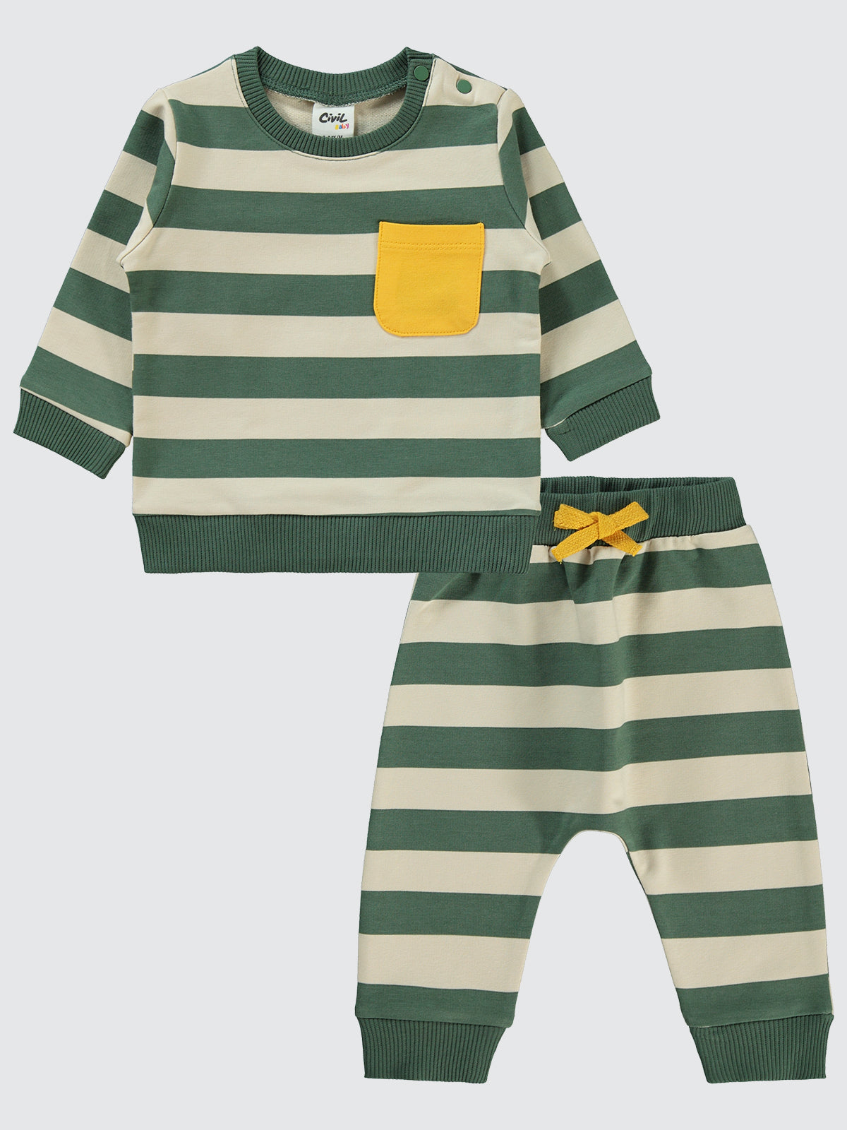 Green & Yellow Striped Set