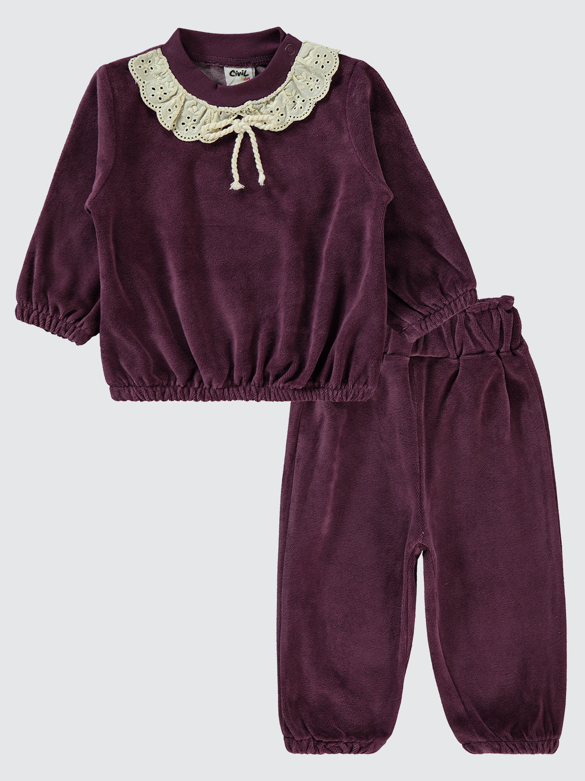 Velvet Collared Set
