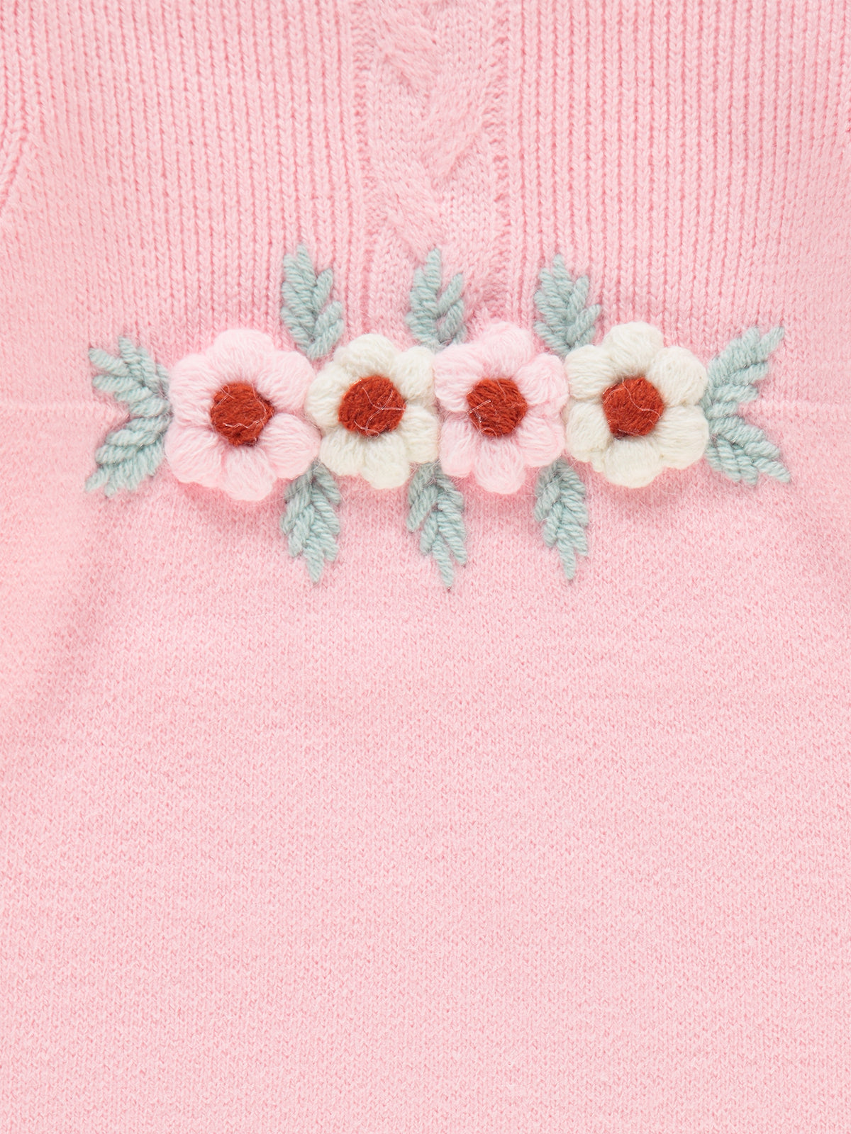 3D Flowers Knitted Dress