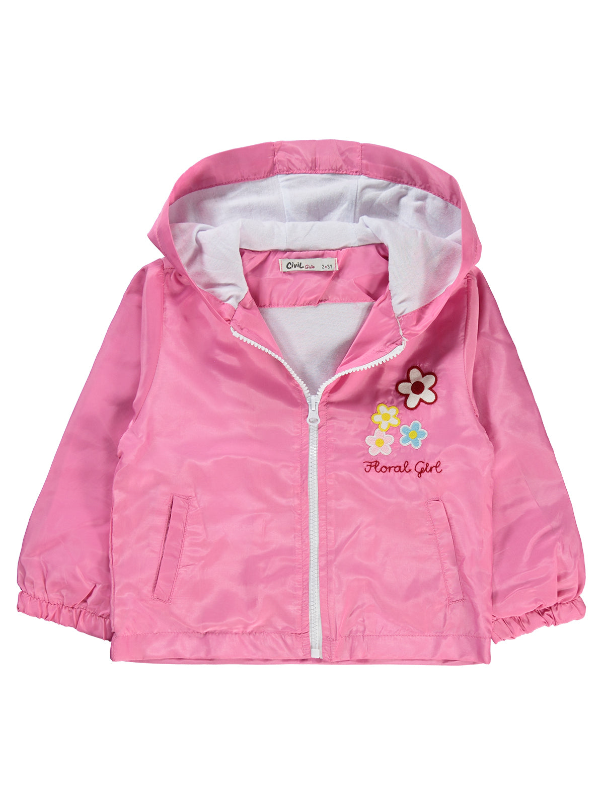 Pink Floral Girl Raincoat