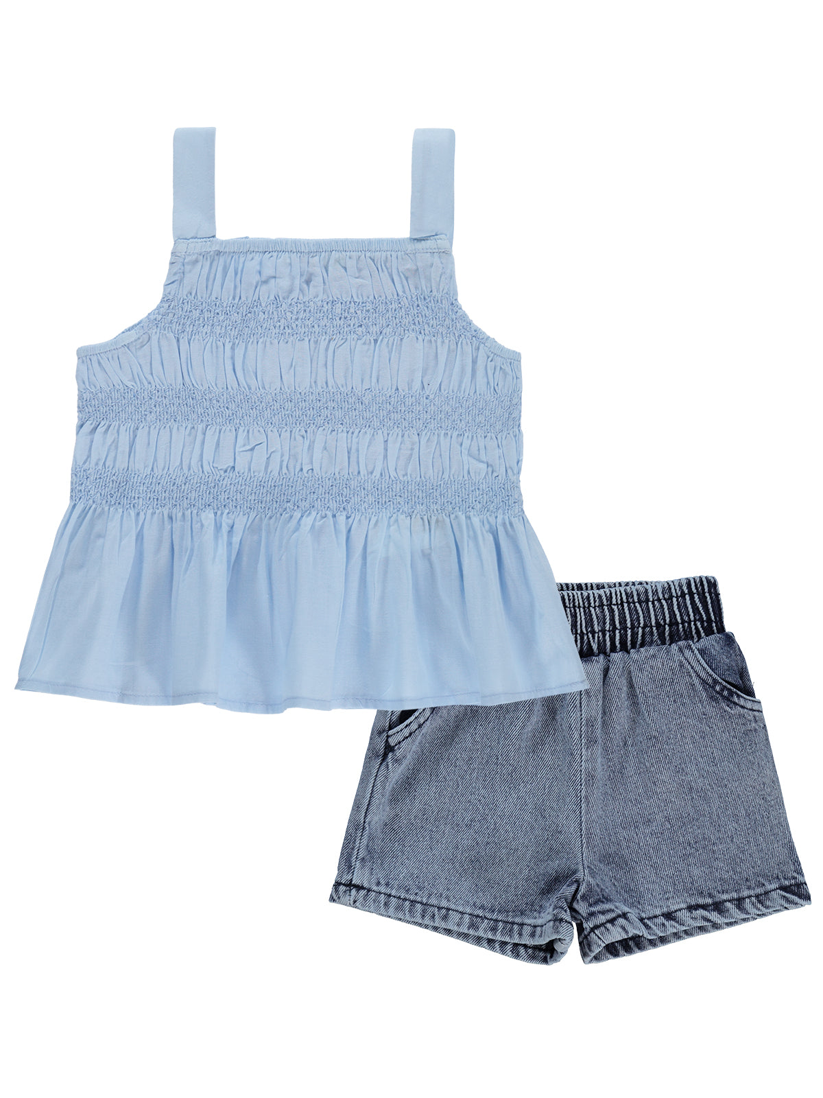 Denim Shorts Set