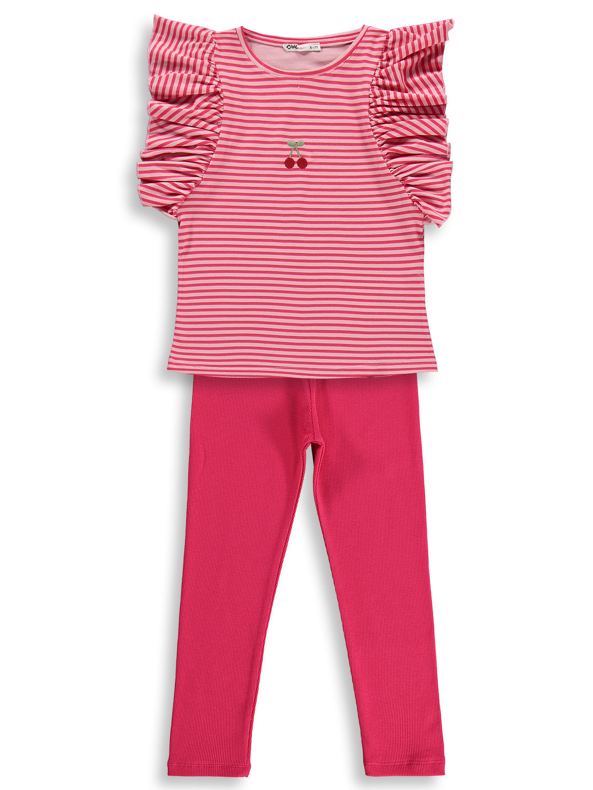 Striped Cherry Legging Set
