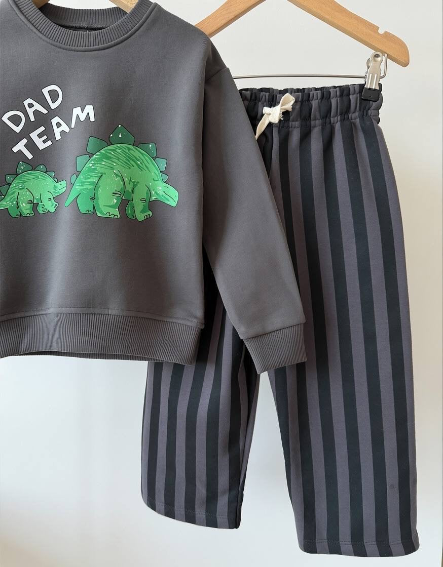 Dad Team Striped Set