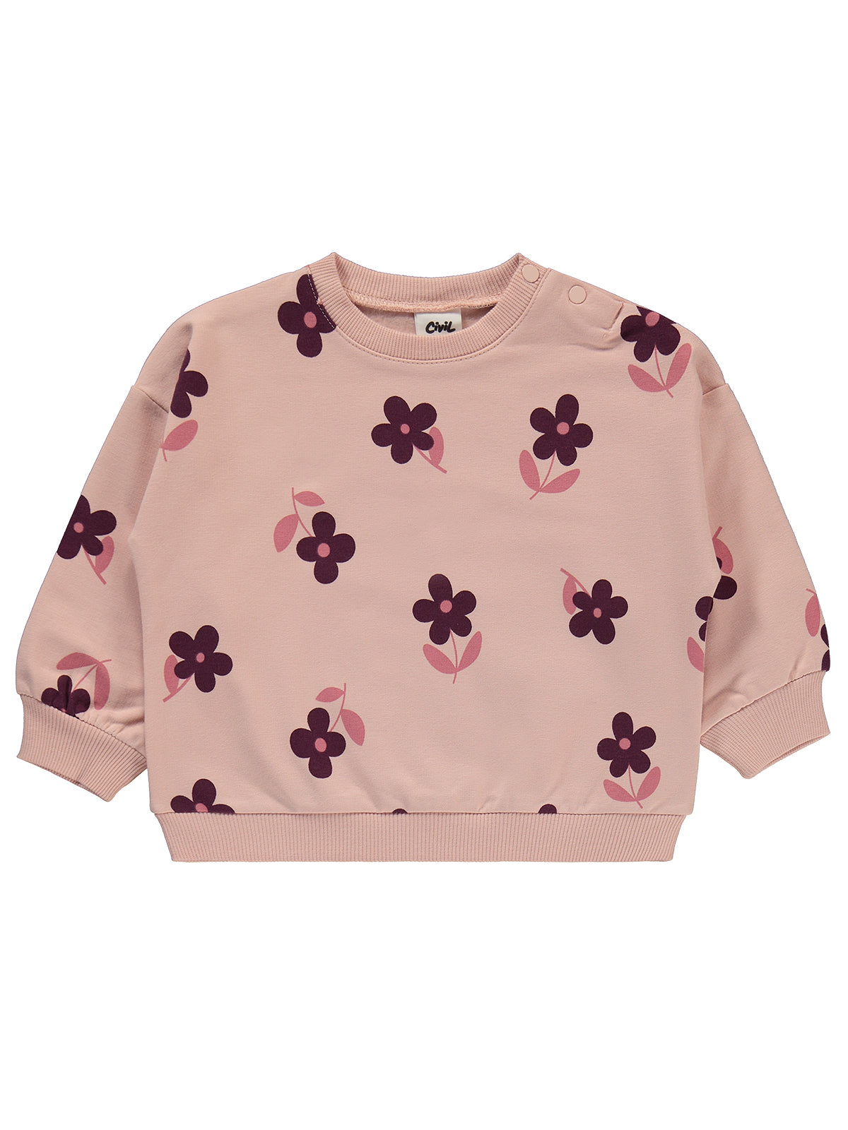 Powder Pink Flowers Flare Legging Set