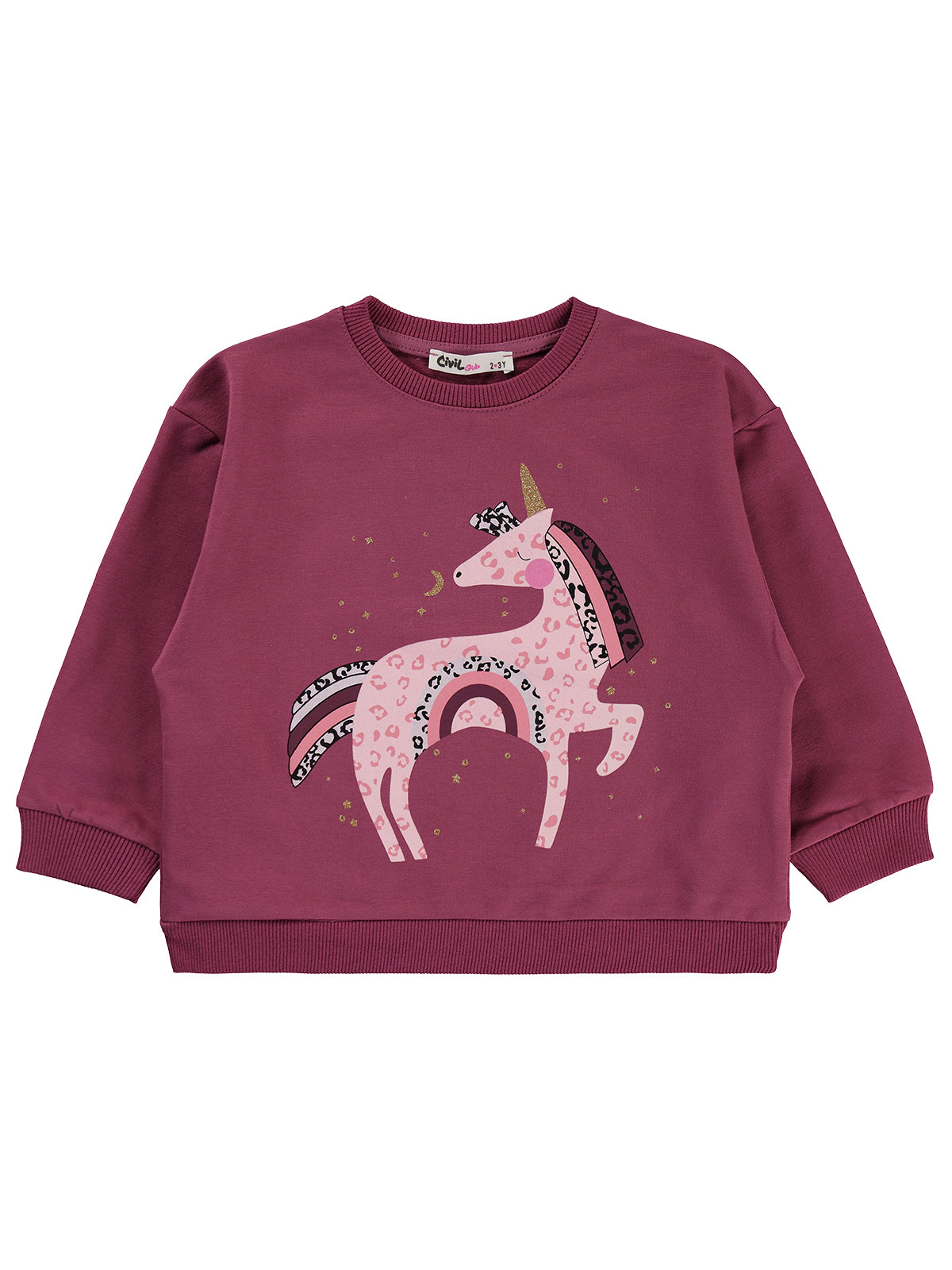 Plum Unicorn Boho Sweatshirt