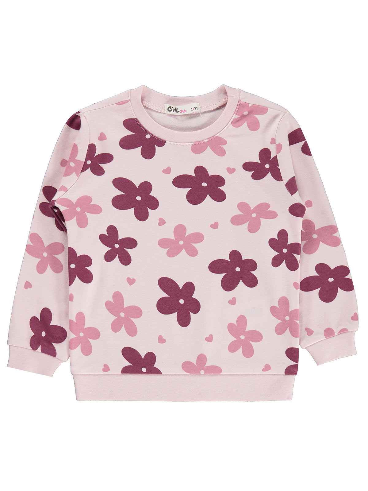 Soft Pink Flowers Sweatshirt