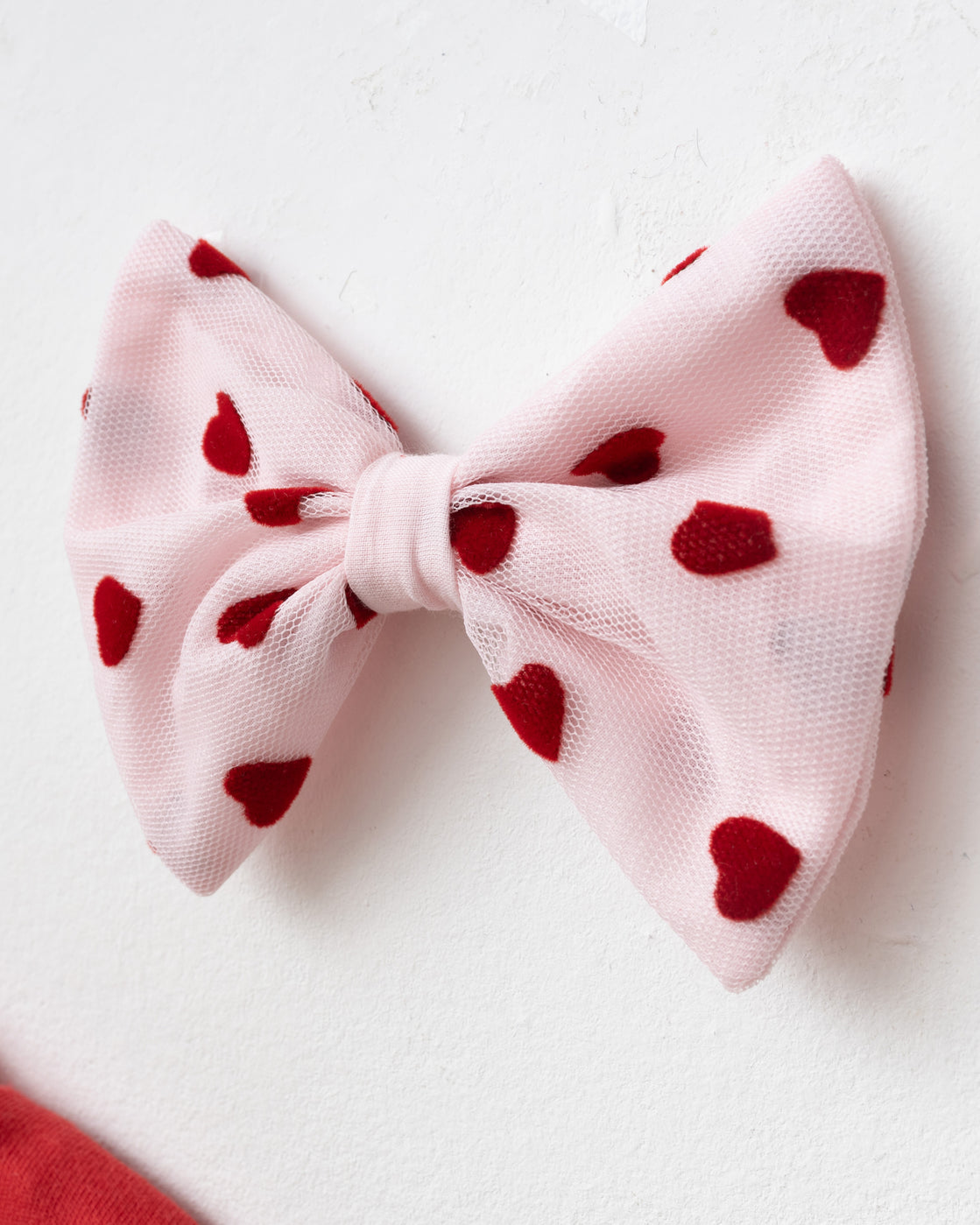 Red Bow & Hearts & Hair Accessory